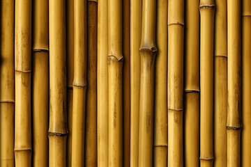 Fototapeta premium Bamboo Fence Background | Created with Generative AI Tools