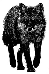 illustration of a fox silhouette vector