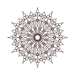Hand drawn mandala. decoration in ethnic oriental  doodle ornament.