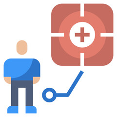 Fototapeta premium PURSUE OWN GOAL line icon,linear,outline,graphic,illustration