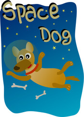 Fototapeta premium Image of a space dog