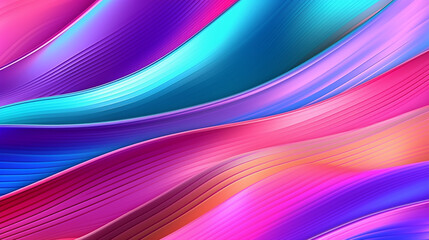 Schöner abstrakter futuristischer Hintergrund in leuchtenden welligen Leucht Farben für Webdesign und Drucksachen als Vorlage, ai generativ