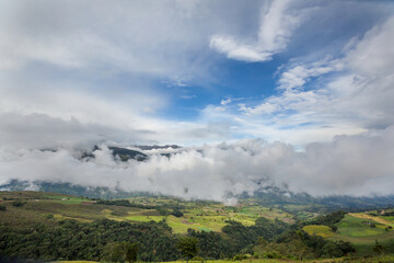 Foggy mountains in Colombia
