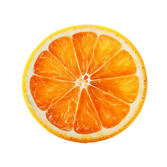 slice of orange isolated transparent background