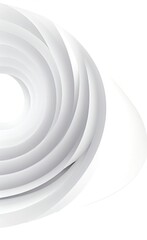 Grey and white 3d circles background, abstract design element. Generative ai.