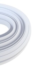 Fototapeta premium Grey and white 3d circles background, abstract design element. Generative ai.
