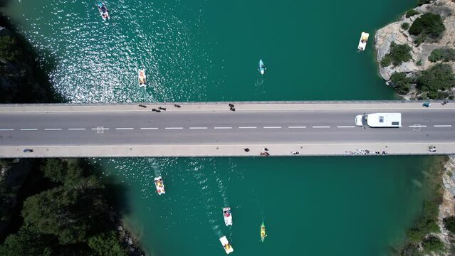 le pont du Galetas en &eacute;t&eacute; - Gorge du Verdon Provence France