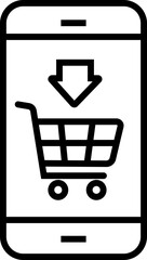 Mobile store Shopping Icon