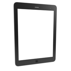 Illustration of Front tablet mockup template with empty transparent screen