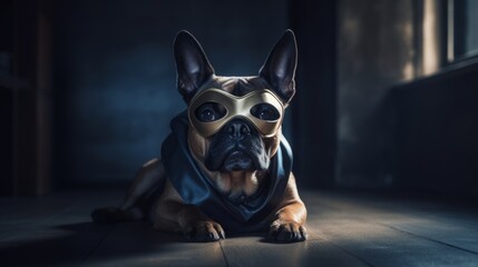 The Canine Champion: Dog in a Hero Mask Leads the Fight for Good