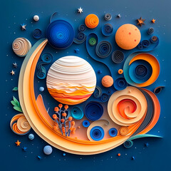 Obraz premium Creative AI Enhanced Illustration Unveiling the Mysteries of Space