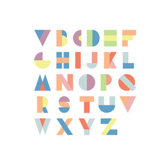 abstract geometric colorful alphabet