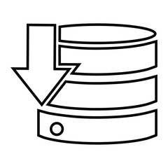 Data backup, data storage icon