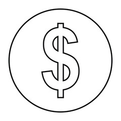 Obraz premium Dollar bag, money bag, cash bag icon