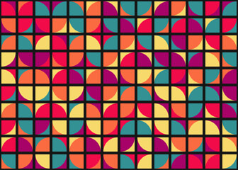 Abstract Geometric Pattern generative computational art illustration
