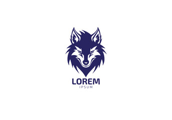 Naklejka premium Wolf head logo vector Animal Brand Symbol