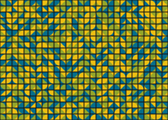 Fototapeta premium Abstract Geometric Pattern generative computational art illustration