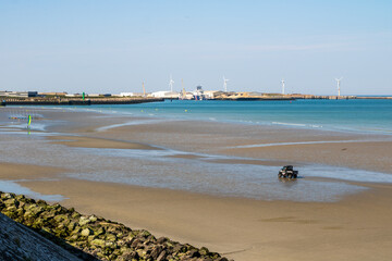 Vue sur la rade et la plage de Boulogne-sur-Mer