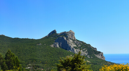 The mountain Delikli-Burun in Laspinsky pass in Crimea