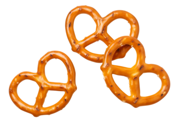 Delicious pretzels cut out