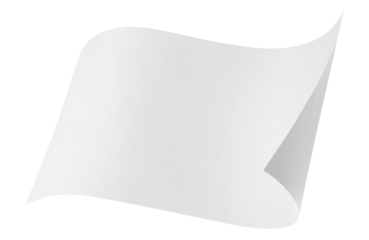 Blank bended paper sheet, cut out