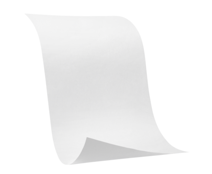 Blank bended paper sheet, cut out