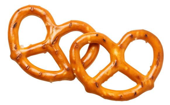 Delicious pretzels cut out