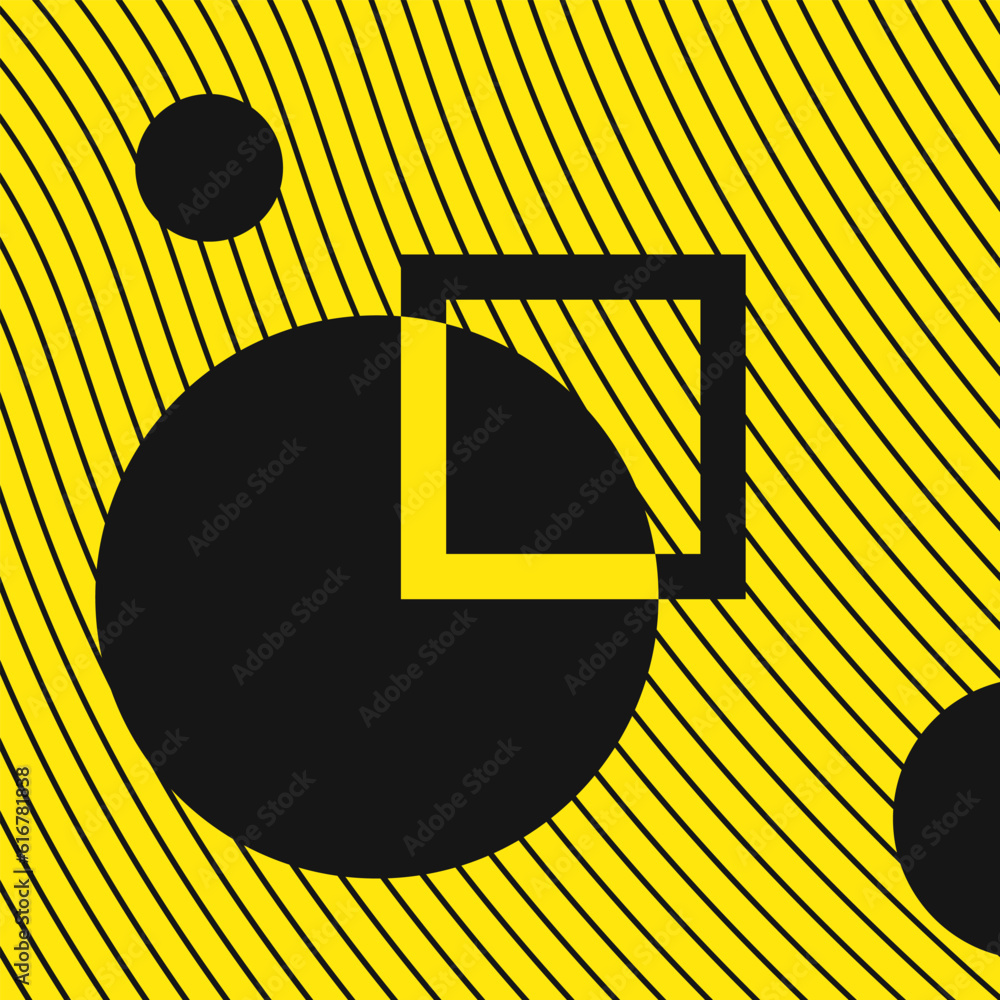 Poster minimal geometric vector design template. minimalistic shapes.