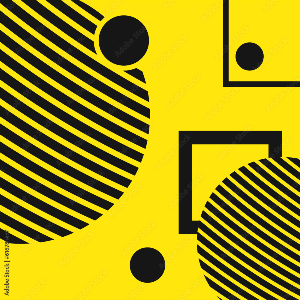 Poster minimal geometric vector design template. minimalistic shapes.