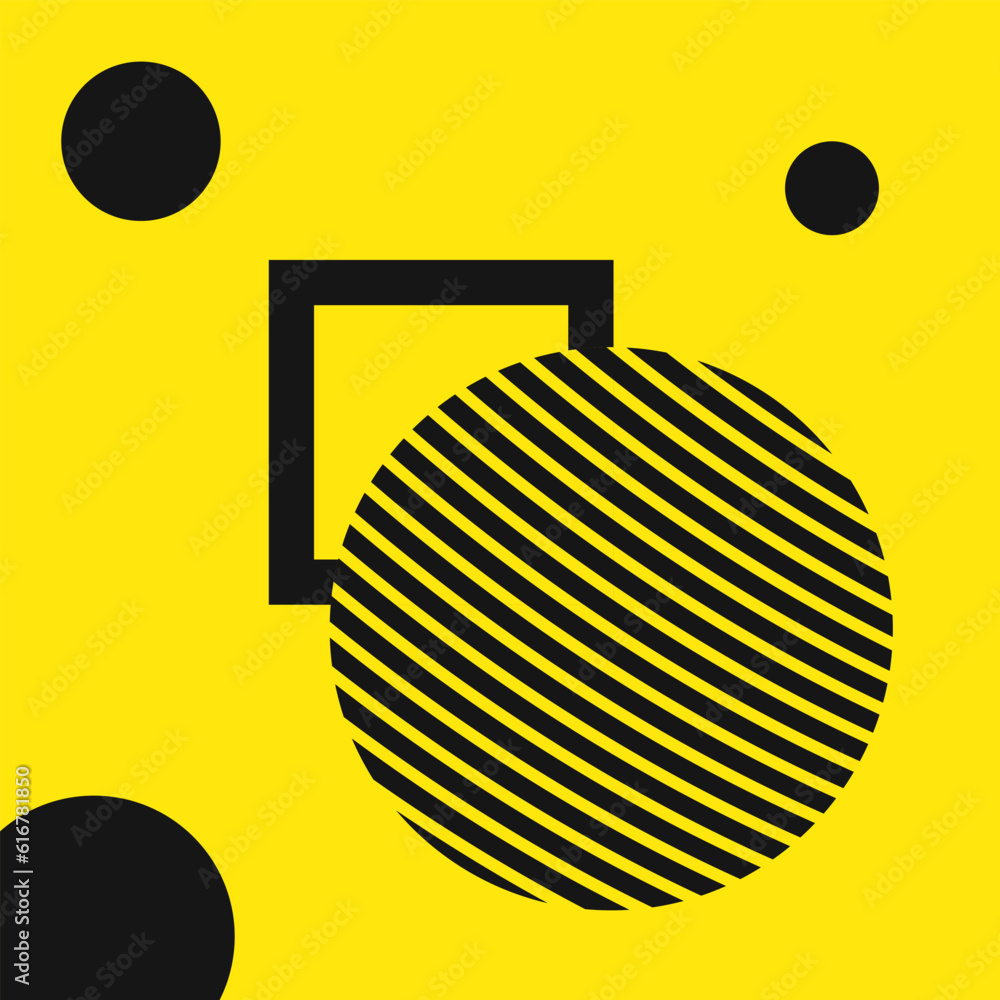 Poster minimal geometric vector design template. minimalistic shapes.