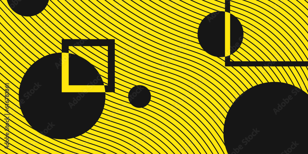 Poster minimal geometric vector design template. minimalistic shapes.