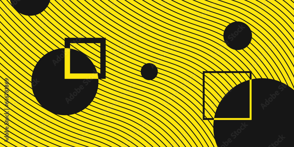 Poster minimal geometric vector design template. minimalistic shapes.