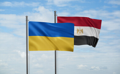 Egypt and Ukraine flag