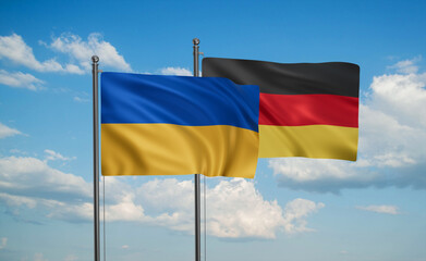 Germany and Ukraine flag