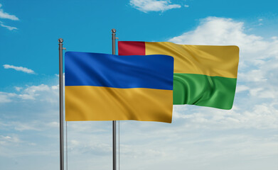 Guinea-Bissau and Ukraine flag
