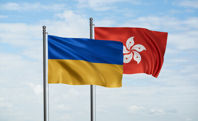 Hong Kong and Ukraine flag