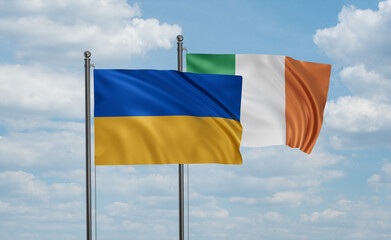 Ireland and Ukraine flag