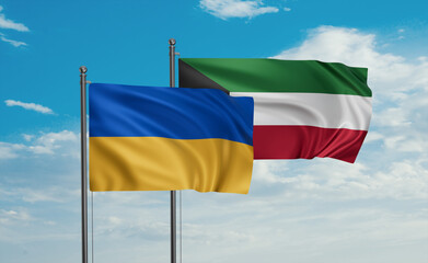 Kuwait and Ukraine flag