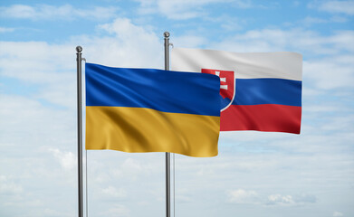 Slovakia and Ukraine flag