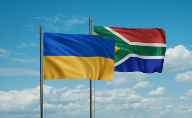 South Africa and Ukraine flag