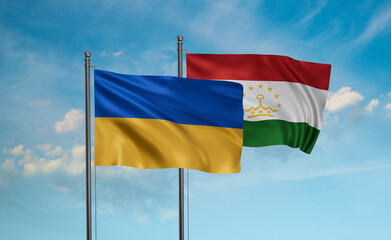 Tajikistan and Ukraine flag