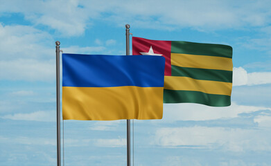 Togo and Ukraine flag