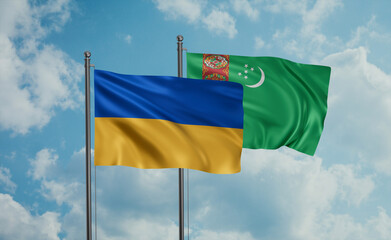 Turkmenistan and Ukraine flag