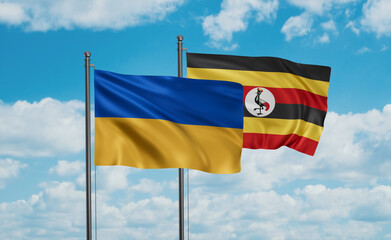 Uganda and Ukraine flag