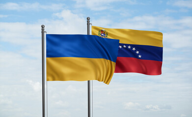 Venezuela and Ukraine flag