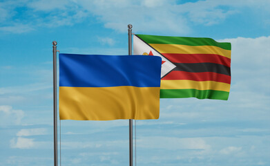 Zimbabwe and Ukraine flag