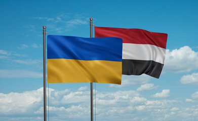 Yemen and Ukraine flag