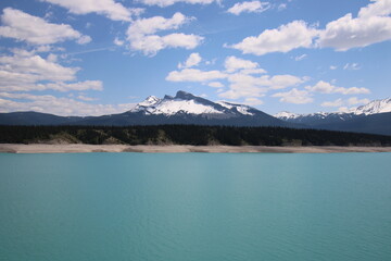 Obraz premium Peak Along Abraham Lake, Nordegg, Alberta