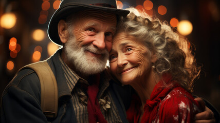 Fototapeta premium old people in love