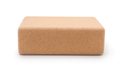 Cork block isolated on white.